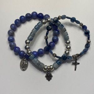Avon Religious 3-Piece Stretch Bracelet Set